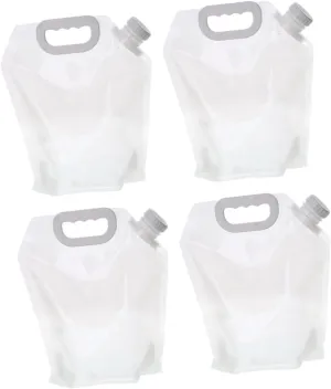 2sets Folding Water Jug for Outdoor Activities Large Capacity Water Storage Bag Leakproof 2pcs*2