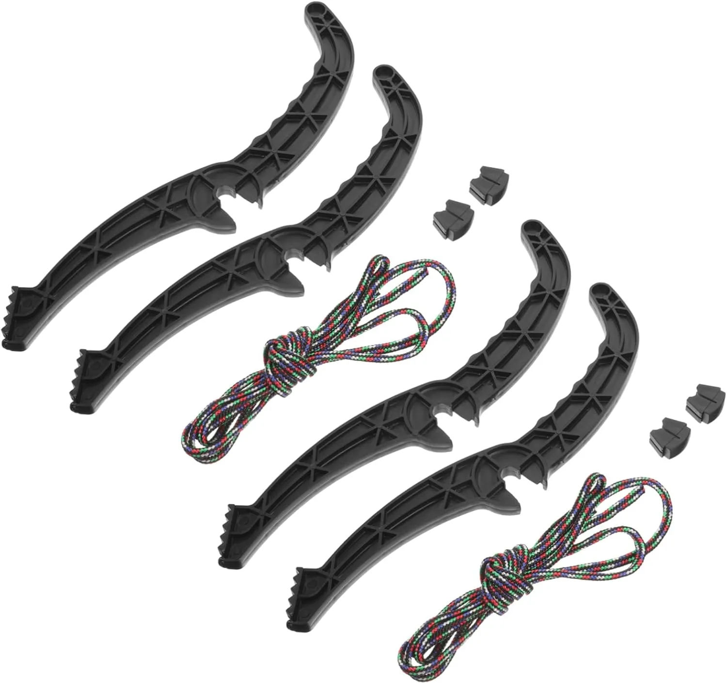 2Sets Ski Board Brake Handle Accessories Slip Sled Brake Lever for Outdoor Skiing Plastic Replacement Parts for Ski Experience