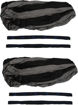 2X Camping Hammock Double Single Hammock with Hanging Ropes for Backpacking Hiking Travel Beach Garden