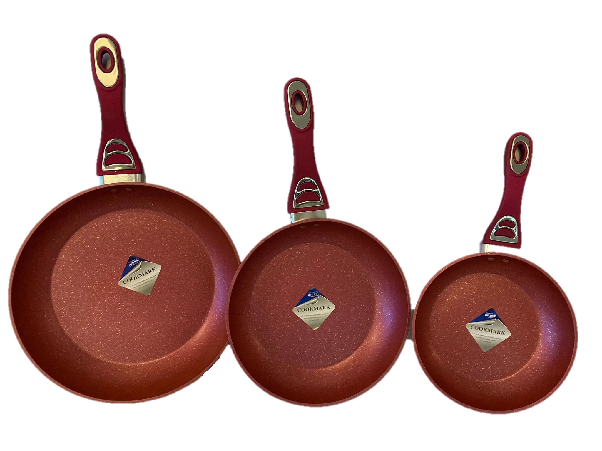 3 Frying Pan COMBO with marble coating- Juego de 3 Sartenes de Aluminio Fundido con cobertura de Marmol