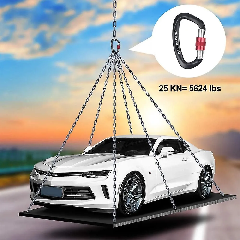 3 Pieces Heavy Duty Climbing Carabiners, 25kn Auto Locking Rock Climbing Carabin