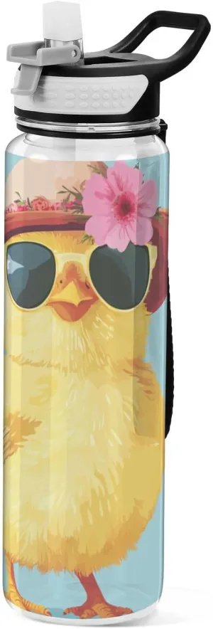 30 oz fashion Unique chick Water Bottles Slim Tritan Non-BPA non toxic Water Jug for Work for Camping Cycling Collapsible