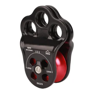30KN Hitch Climber Pulley Rescue Equipment Dual Bearing Rigging Hauling Arborist Tree Climbing for Mountaineering