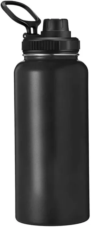32oz Stainless Steel Sport Water Bottle with Handle - Large Capacity Double-Wall Vacuum Insulated Outdoor Hydration