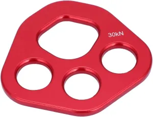36KN Climbing Rigging Plate, Outdoor 4 Holes Rock Climbing Multi Anchor Point Connector Gear with Good Toughness Aviation Aluminum, Suitable for Most Climbing Ropes, Used as The
