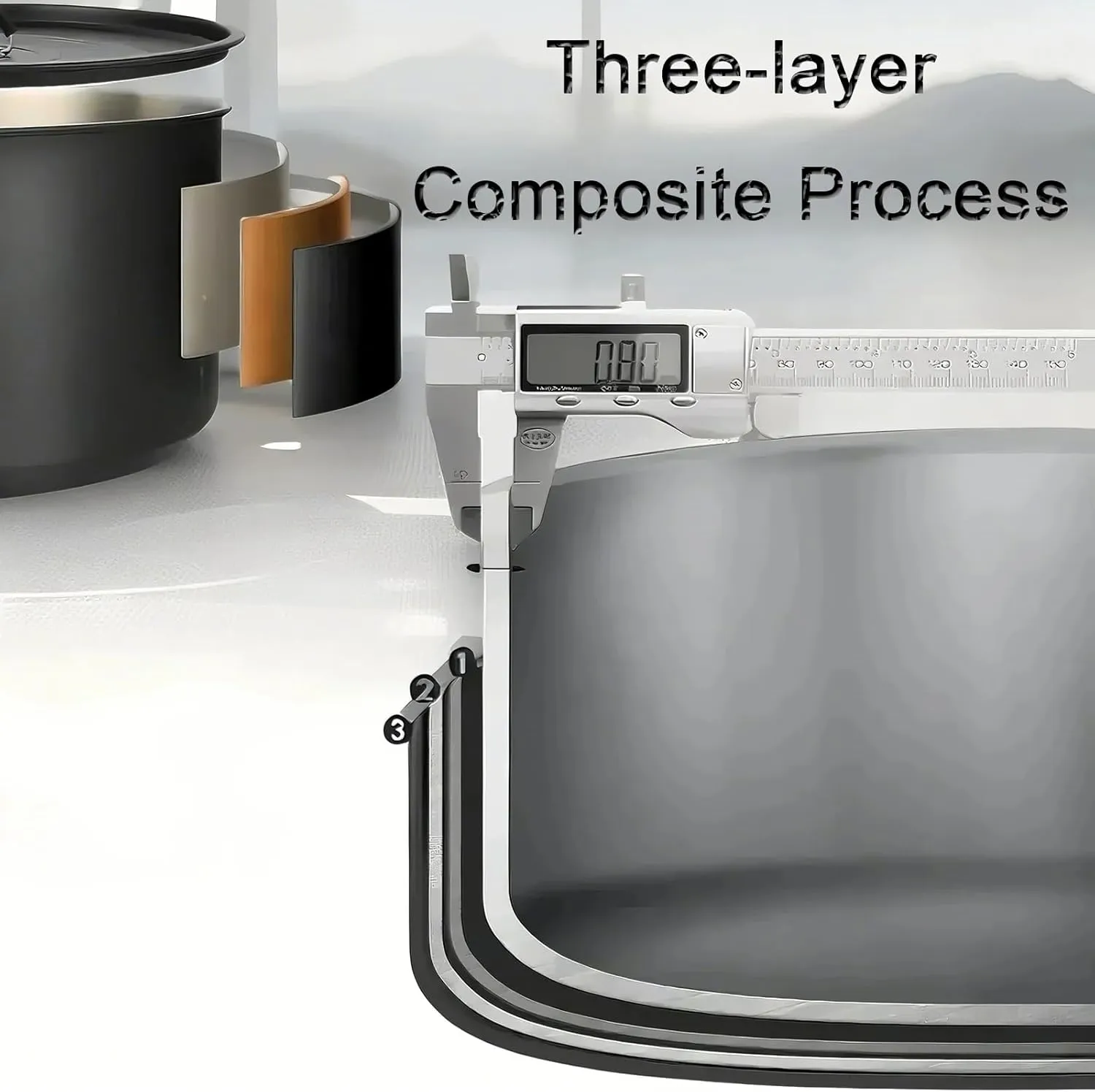 3L Large Capacity Outdoor Camping Pot, Multifunctional Foldable Frying Pan, Five-in-one Portable Aluminum Alloy Cookware Set
