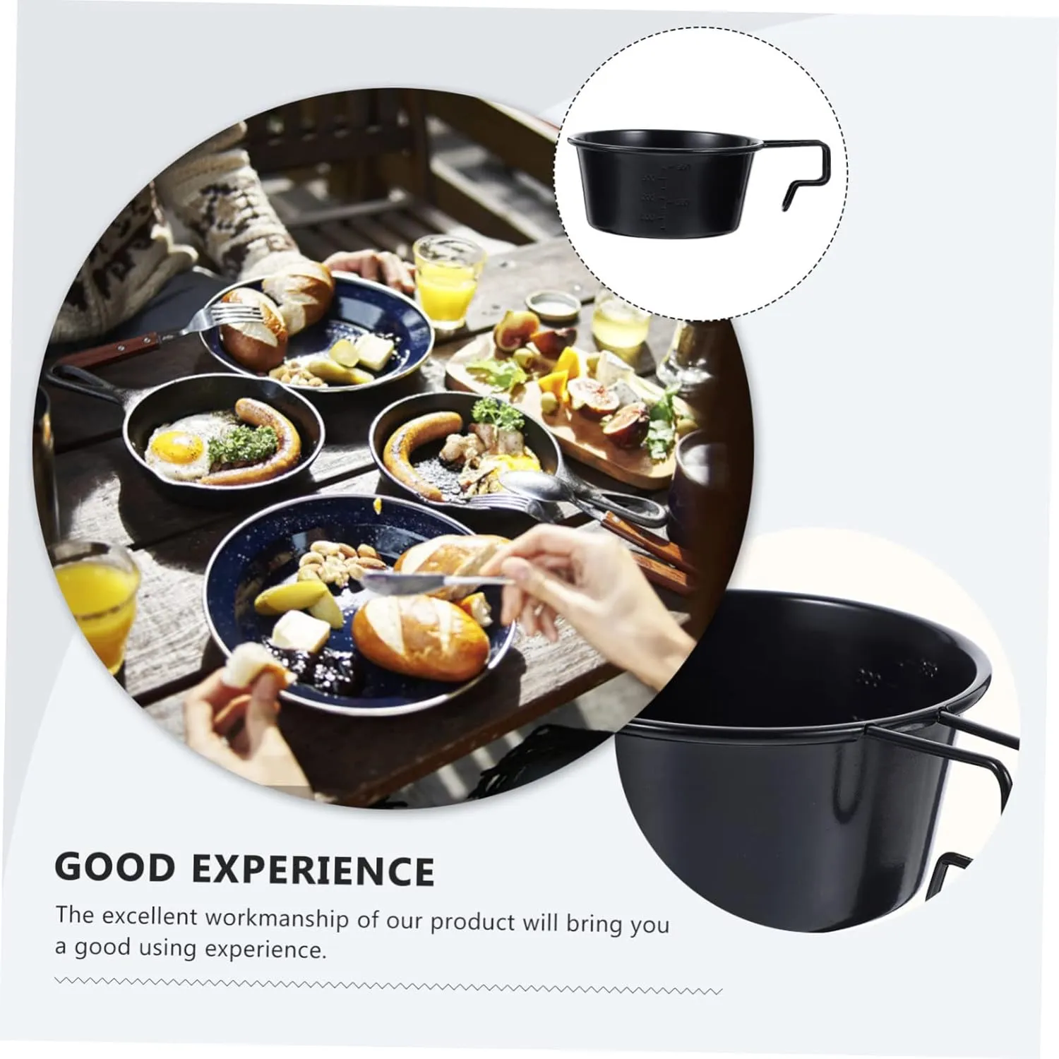 3pcs Collapsible Camping Cooking Bowls Stainless Steel Large Salad Bowl with Lids Camping Cooking Set for Outdoor