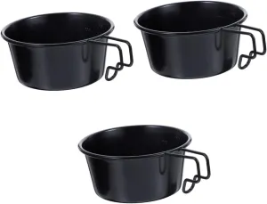 3pcs Collapsible Camping Cooking Bowls Stainless Steel Large Salad Bowl with Lids Camping Cooking Set for Outdoor
