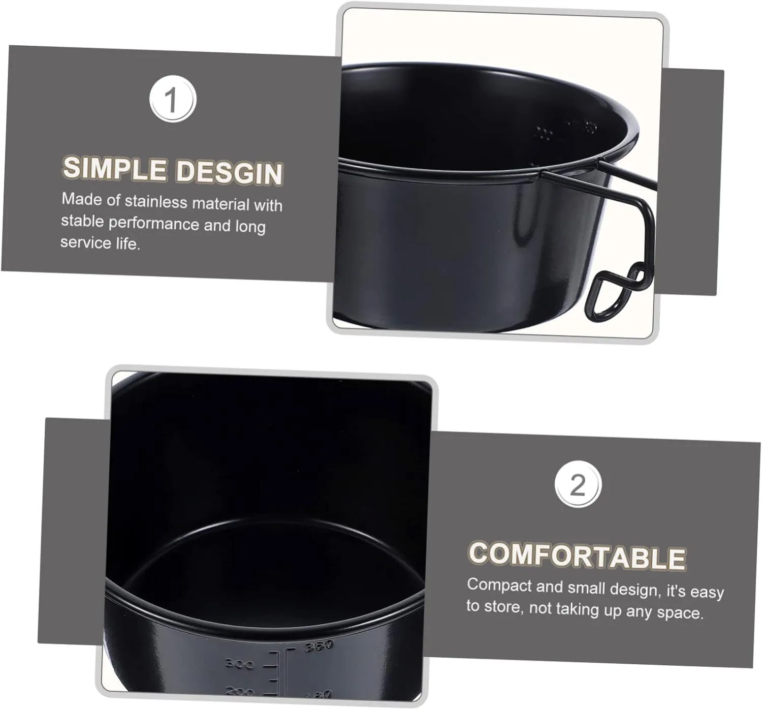 3pcs Collapsible Camping Cooking Bowls Stainless Steel Large Salad Bowl with Lids Camping Cooking Set for Outdoor