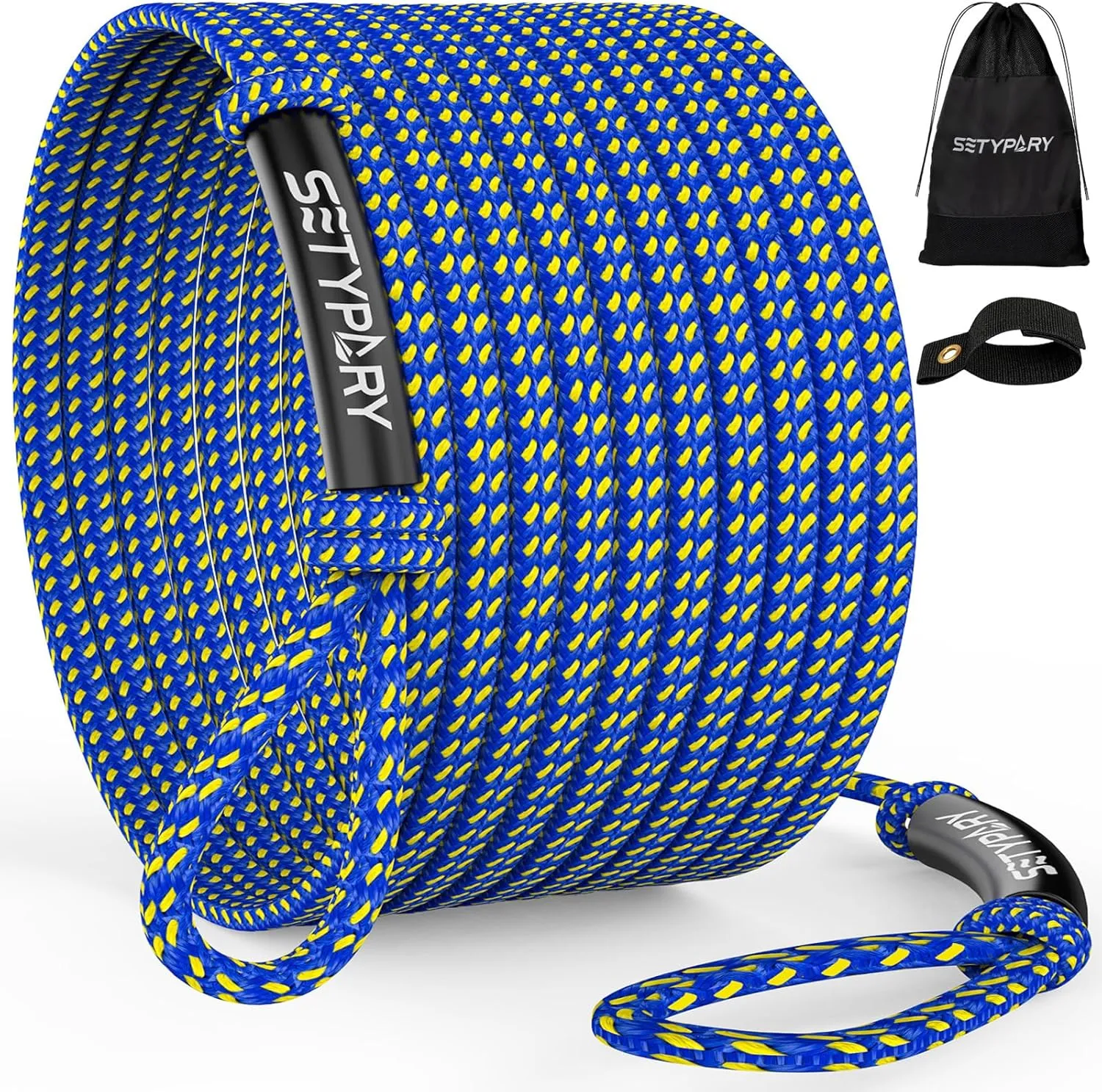 4-6K 60FT Boat Tow Rope for Tubing, Fits 1-4 Person Towable Tubes Boating, Heavy-Duty Floating Tube Tow Rope for Watersports