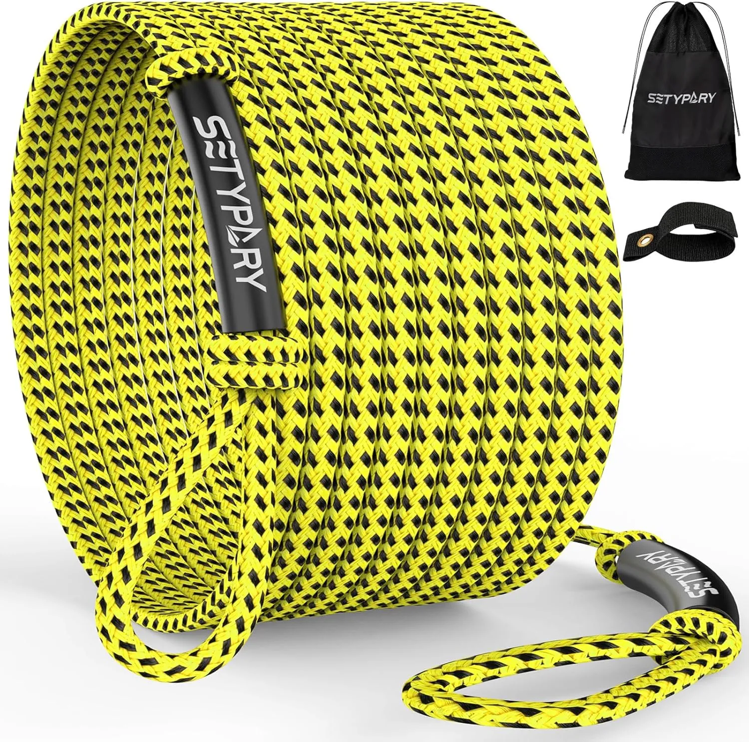 4-6K 60FT Boat Tow Rope for Tubing, Fits 1-4 Person Towable Tubes Boating, Heavy-Duty Floating Tube Tow Rope for Watersports