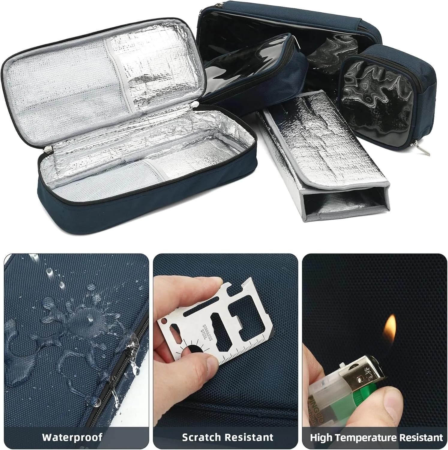 4 Pack First Aid Pouch, Empty Portable Outdoor First Aid Medical Bag Multi-function Emergency Medicine Storage Bag Premium Organizer First Aid Kit Accessory Pouches Medical Pouch for Medical Supplies