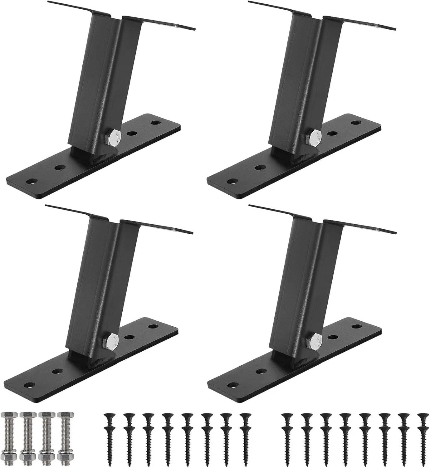 4 Pcs Heavy Duty Roof Riser Brackets Pergola Kit , 90 Degree Adjustable Saddle Roof Brackets for Pergola Gazebo Roof Riser Beam