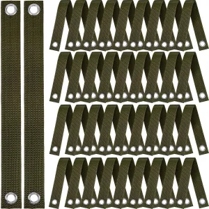 48 Pieces 15.74 Inches Straps for Staking with Grommet Heavy Duty Young Tree and Plant Supports Stakes for Guying Staking Newly Planted Sapling Straight and Hurricane Protection(Army Green)