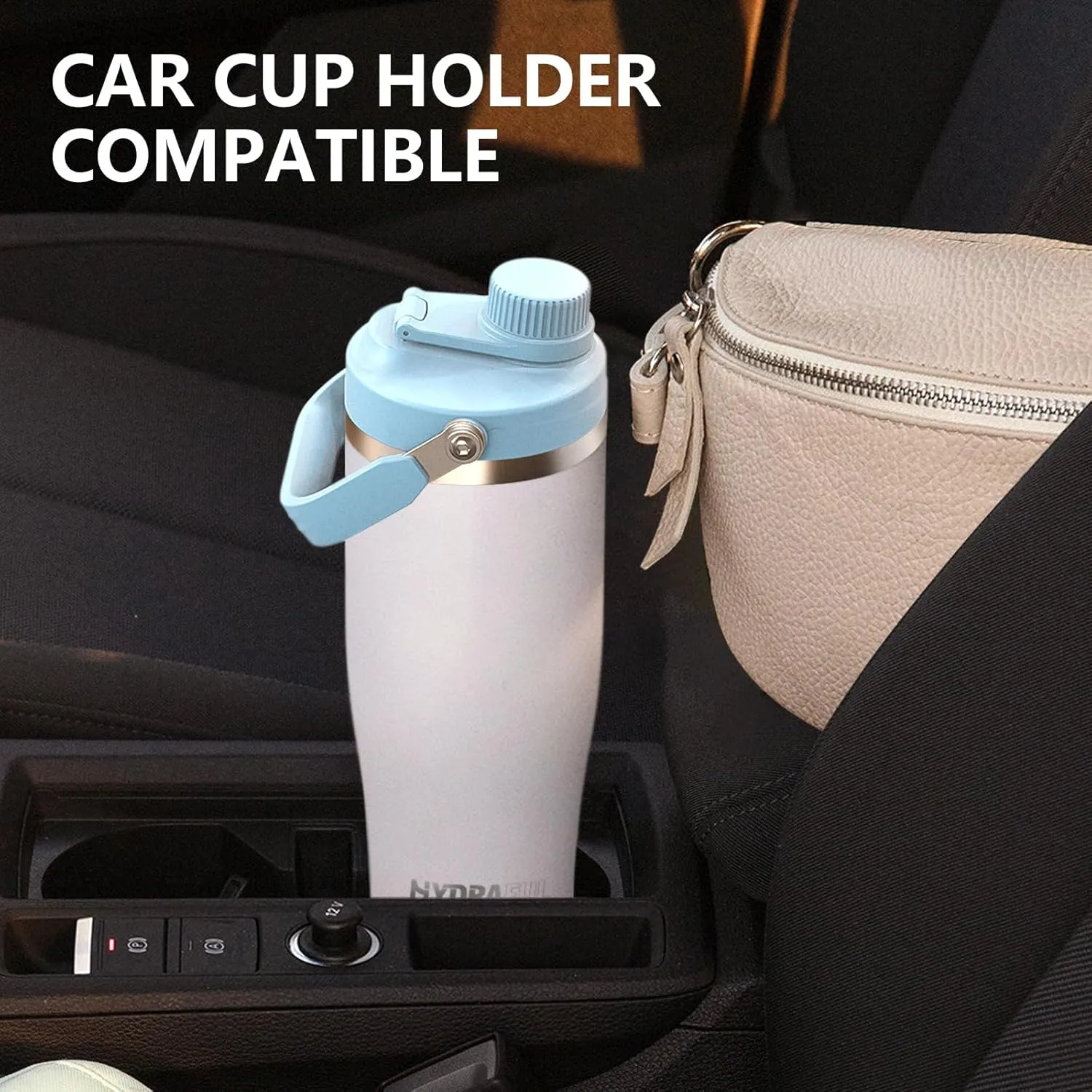 50 oz Stainless Steel Water Bottle with Spout Lid & Handle, Insulated Large Hydration Bottle for Cold & Hot Drinks, Leak-Proof Metal Tumbler for Travel, Gym, and Outdoor