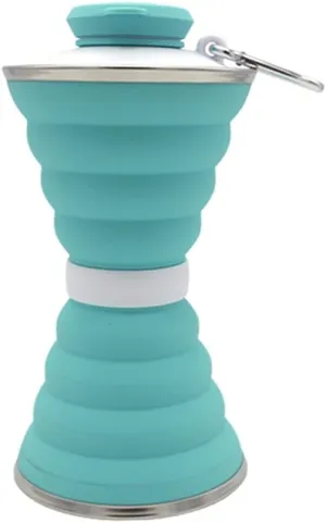 500mL Collapsible Soft Kettle Cycling Silicone Water Bottle Gym Sports Outdoor for Outdoor Exercise Sport Ornaments (Color : Green) (Green)