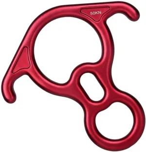50kn Climbing Descender Aluminum Alloy Figure 8 Descender Rappel Ring Gear for Safe Mountaineering