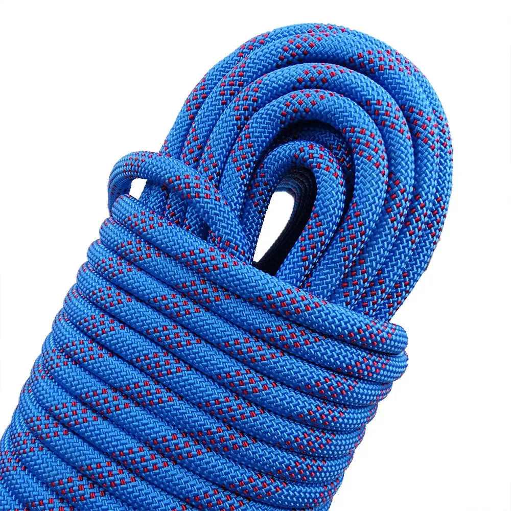 50m Outdoor Static Rock Climbing Rope 10mm Tree Wall Climbing Equipment Gear Survival Fire Escape Rescue Safety Rope 10m 20m 30m