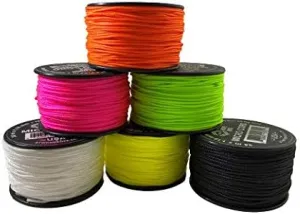 6 Pieces Assorted Atwood Rope MFG Micro Utility Cord 1.18mm X 125ft Reusable Spool | Tactical Nylon/Polyester Fishing Gear, Jewelry Making, Camping Accessories (Neon)