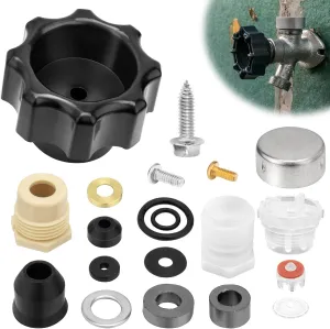 630-8500 Wall Hydrant Complete Service Kit Replacement for Prier Mansfield Style 300 400 500 Wall Hydrants, Wall Hydrant Rebuild Kit Fit for Diamond 300 400 Series Outdoor Faucet Wall Hydrants