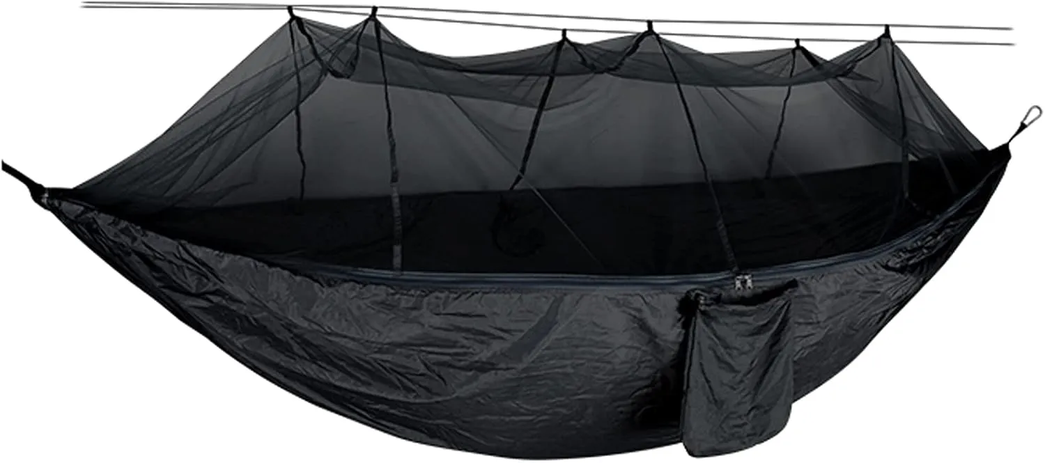 650g Ultralight Drawstring Camping Tree Hammock: Lightweight Portable Double Hammock with Mosquito Net for Outdoor Activities - Ideal for Hiking, Backpacking, and Travel