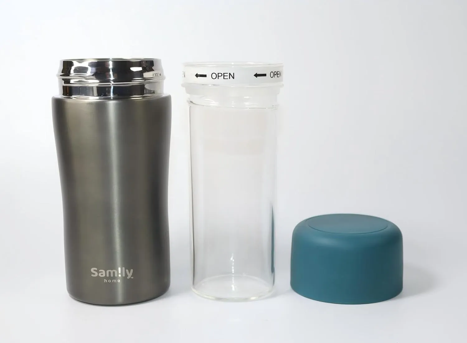 7oz/200ml Stainless Steel Vacuum Insulated Water Bottle with glass liner inside,glass lined thermos for Coffee Hot drink and Cold drink water flask(Peacock Green)