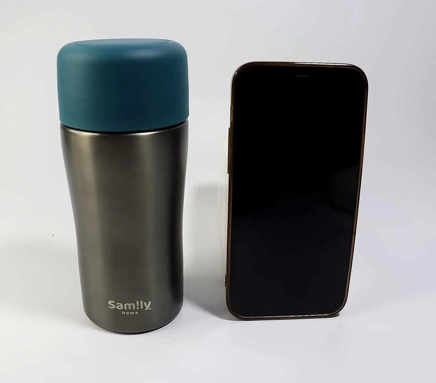 7oz/200ml Stainless Steel Vacuum Insulated Water Bottle with glass liner inside,glass lined thermos for Coffee Hot drink and Cold drink water flask(Peacock Green)