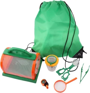 7pcs Outdoor Insect Observation Kit Portable Magnifying Lens for Lightweight and Tools for Wilderness Exploration for Camping Trips Green