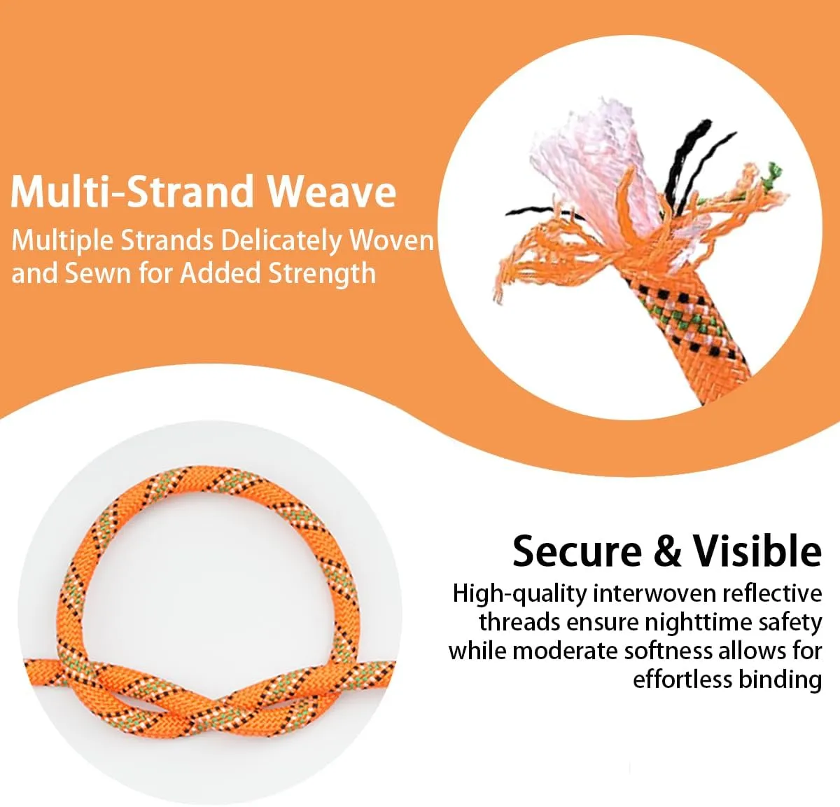 8mm Static Climbing Rope - Heavy Duty Climbing Rope for Rock Climbing, Tree Climbing Gear, Arborist Rope, and Camping Rope - 10m (32ft), 20m (64ft), 30m (96ft)