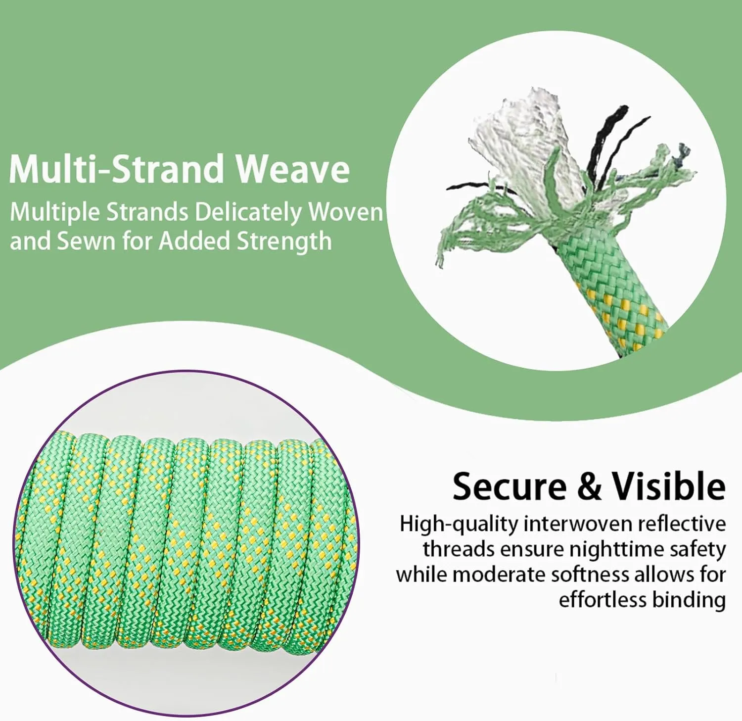 8mm Static Climbing Rope - Heavy Duty Climbing Rope for Rock Climbing, Tree Climbing Gear, Arborist Rope, and Camping Rope - 10m (32ft), 20m (64ft), 30m (96ft)