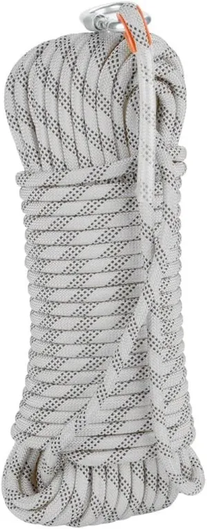 8mm Static Rope Heavy Duty Rescue Rope Rope Certified Escape Utility Cord for Rappelling,Mountaineering, Caving, Indoor Outdoor Camping in 10~200M (Color : White, Size : 8mm x 60m)