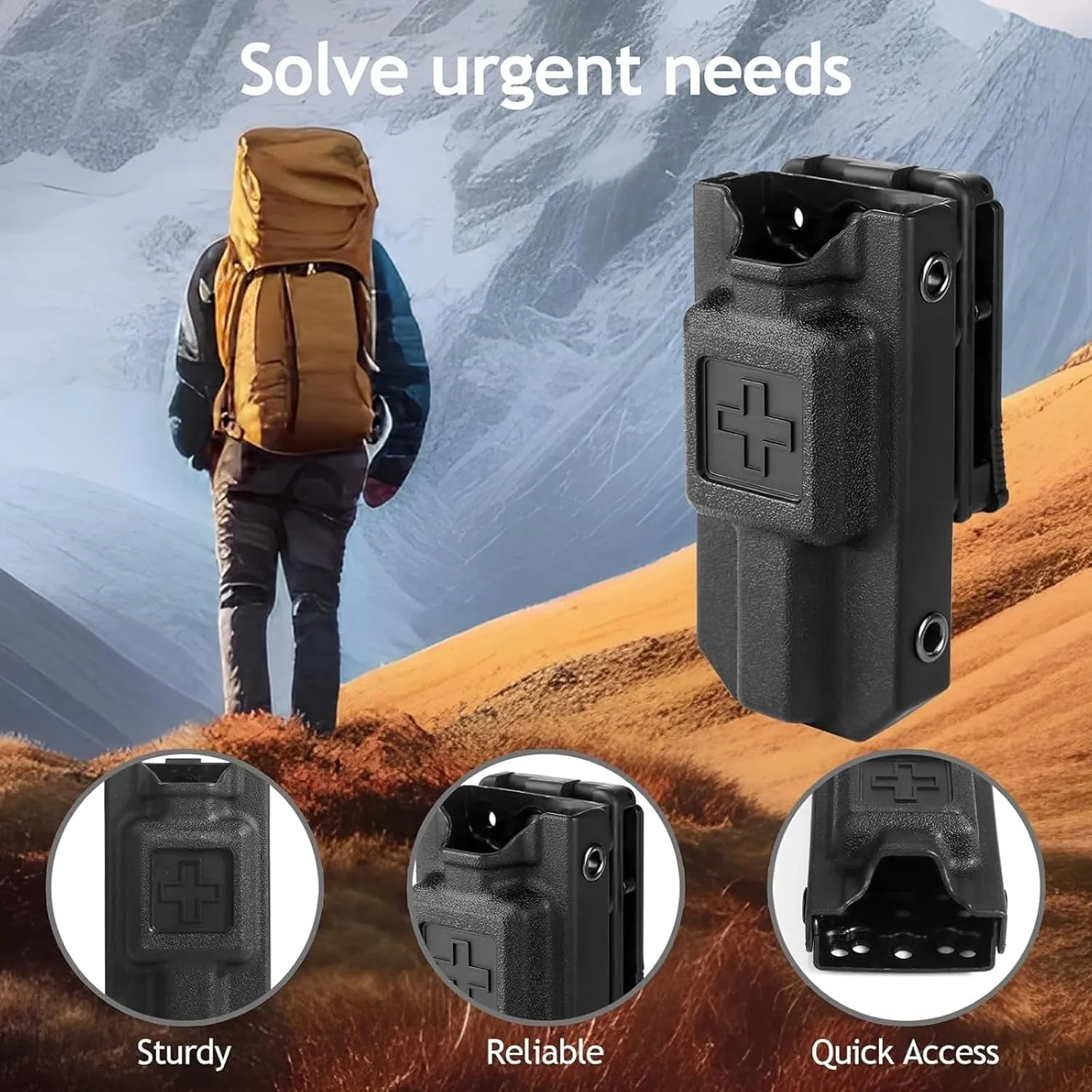 95cm Multifunctional Rotary Tourniquet, Tactical Arterial First Aid Tourniquet Holster Case for Military Outdoor Hunting