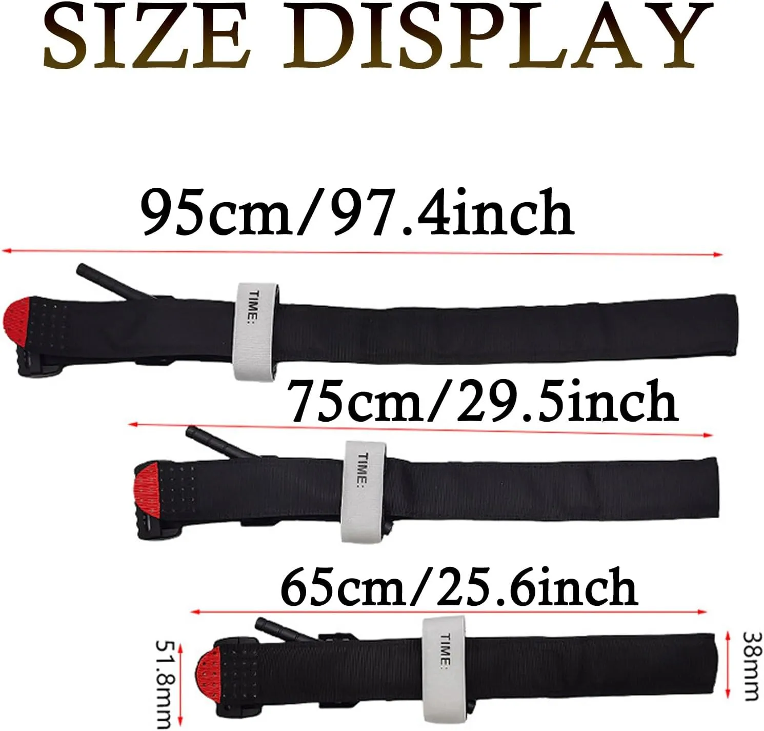 95cm Multifunctional Rotary Tourniquet, Tactical Arterial First Aid Tourniquet Holster Case for Military Outdoor Hunting
