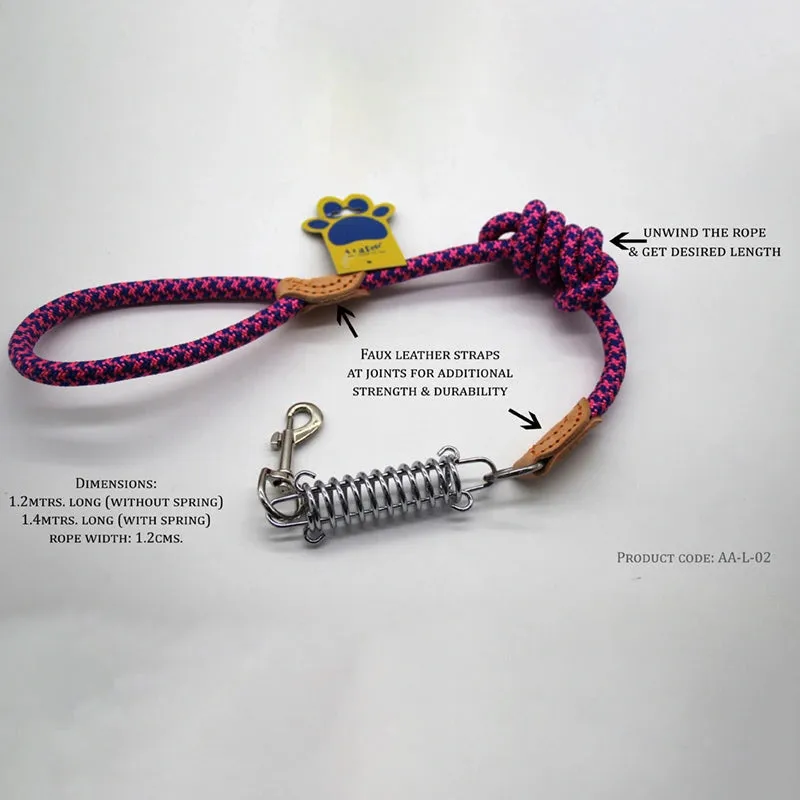 A a Pets' shock absorbing heavy duty poly woven Leash