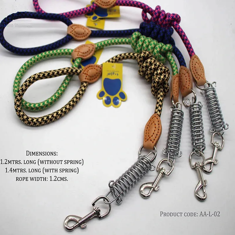 A a Pets' shock absorbing heavy duty poly woven Leash