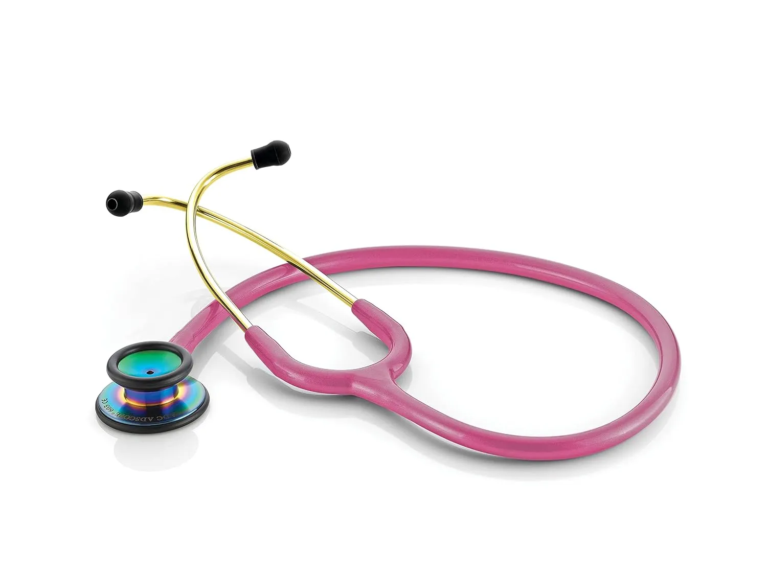 ADC 603IMRS Adscope Model 603 Premium Stainless Steel Clinician Stethoscope with Tunable AFD Technology, Lifetime Warranty, Iridescent Metallic Raspberry