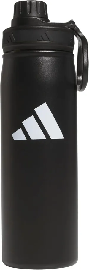 adidas 20 oz Stainless Steel Water Bottle, Insulated Double-Walled 18/8 Metal, Men, Women, Girls and Boys