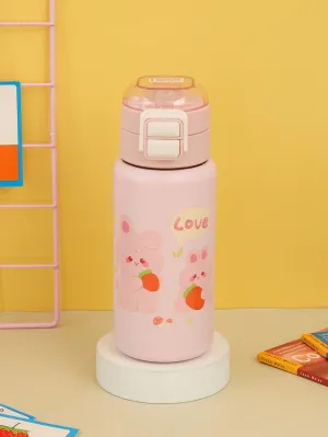 Adorable Bunny Insulated Hot & Cold Stainless Steel Sipper Bottle For Girls- 520 ML