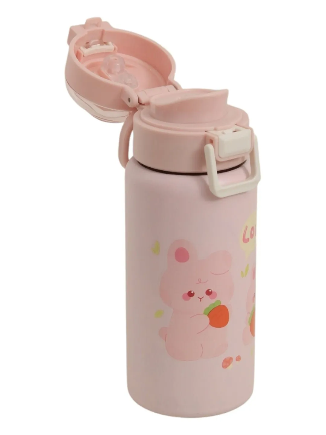 Adorable Bunny Insulated Hot & Cold Stainless Steel Sipper Bottle For Girls- 520 ML