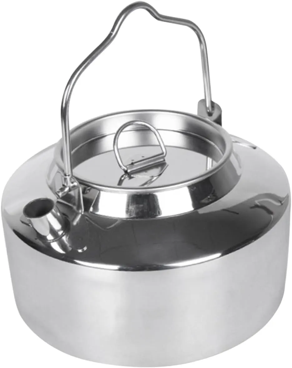 Alasum Outdoor Camping Kettle Stainless Steel Multi-Function Water Pot for Boiling Water Tea and Portable Cookware for Hiking Backpacking and Outdoor Adventures