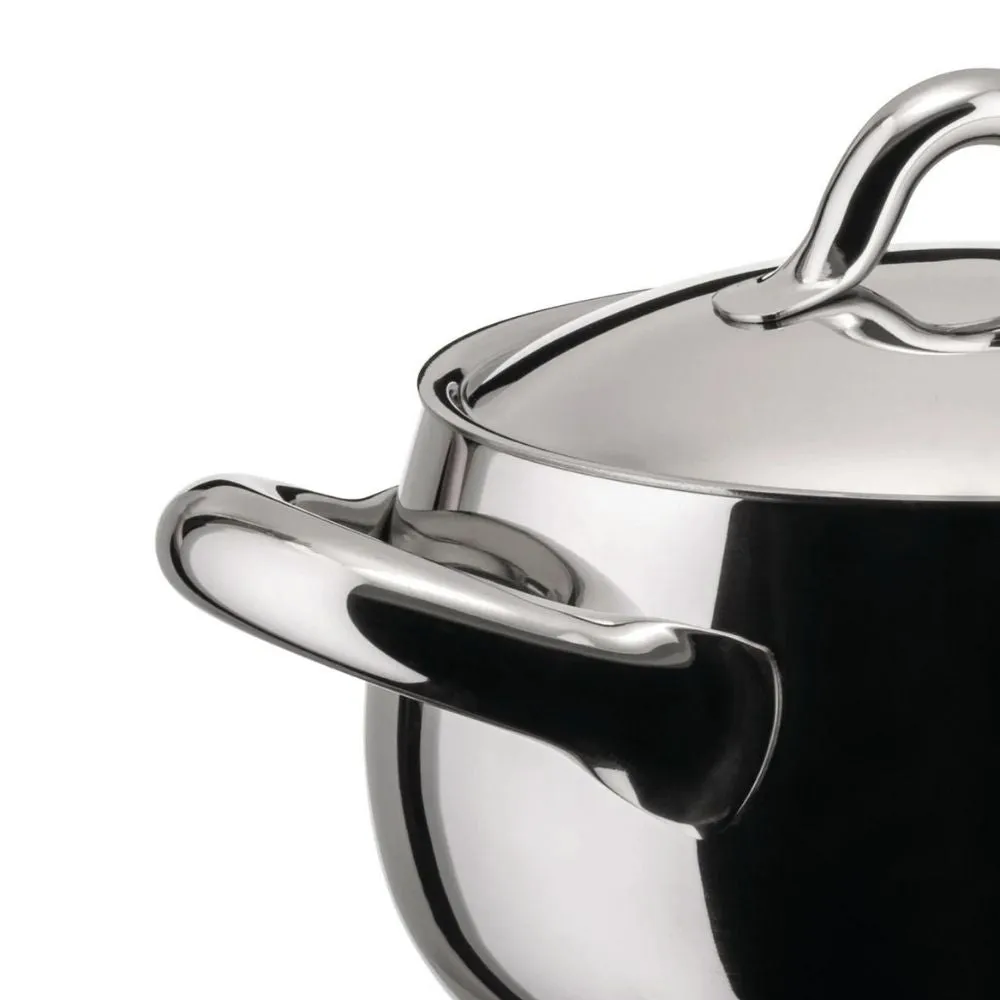 Alessi SG10 Mami steel casserole with two handles