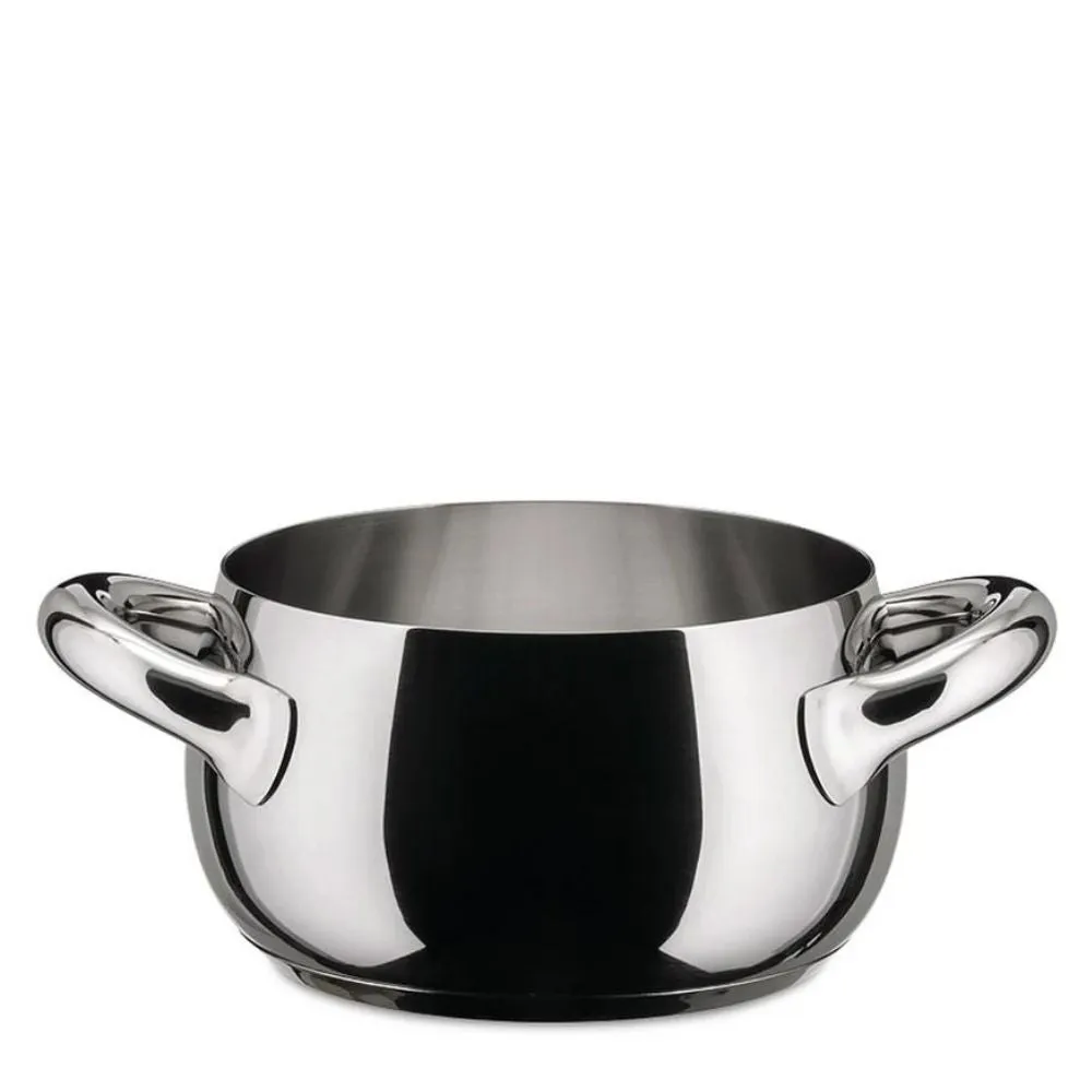 Alessi SG10 Mami steel casserole with two handles