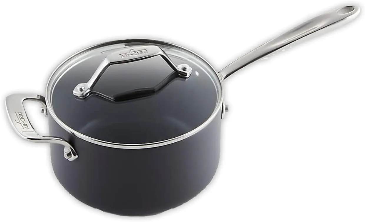 All-Clad Essentials Nonstick Cookware (2.5 Quart Sauce Pan with Lid)