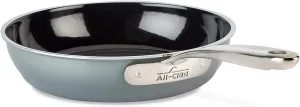 All-Clad FusionTec Ceramic Fry Pan 9.5 Inch Induction Oven Broiler Safe 500F Pots and Pans, Cookware Platinum