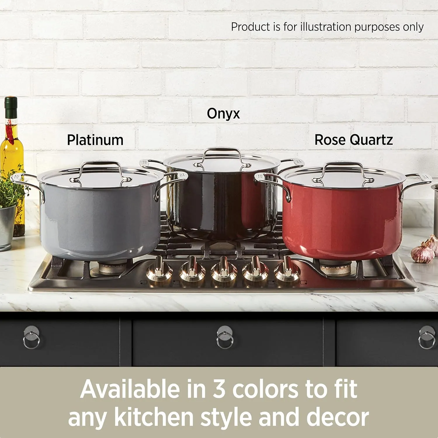 All-Clad FusionTec Ceramic Fry Pan 9.5 Inch Induction Oven Broiler Safe 500F Pots and Pans, Cookware Platinum