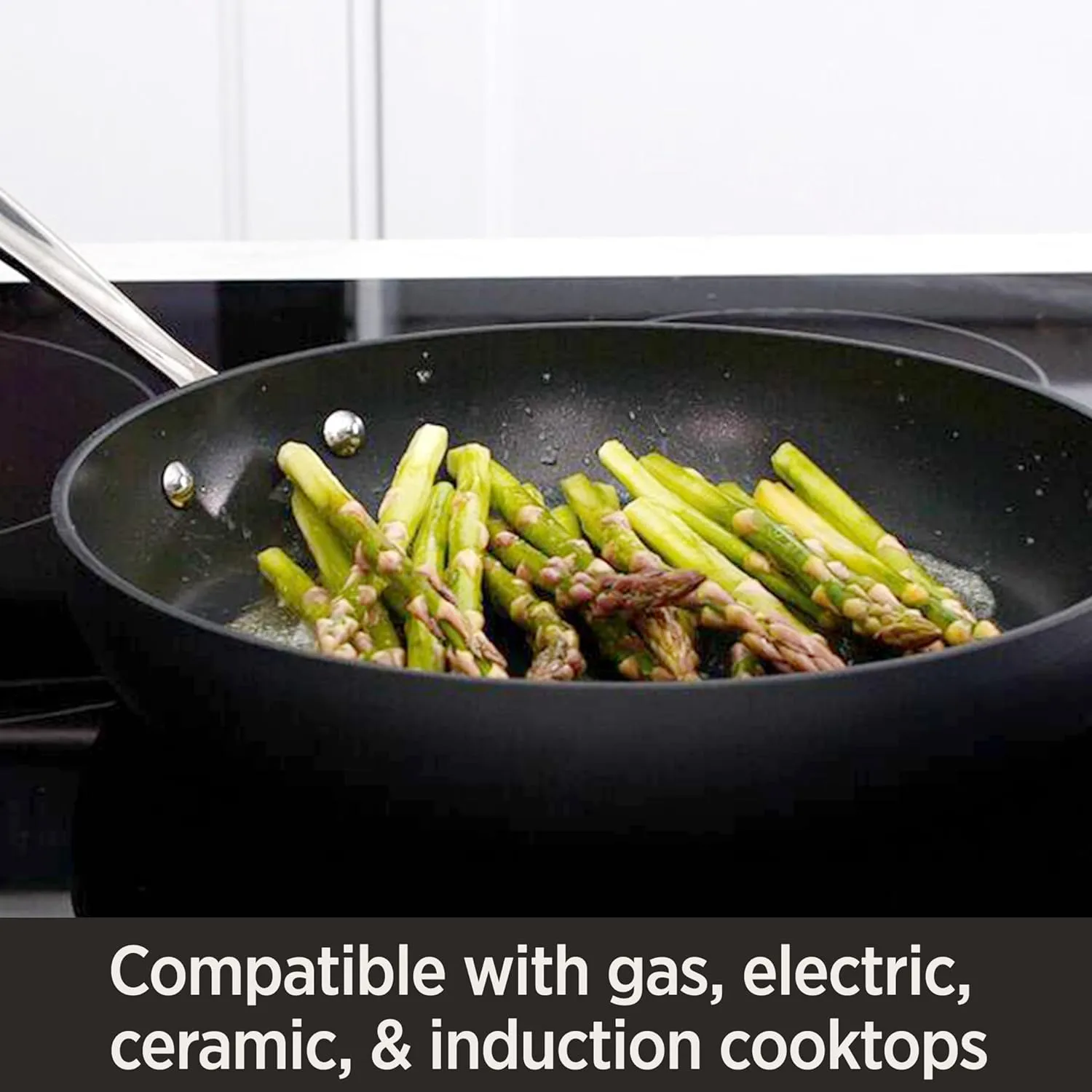 All-Clad HA1 Hard Anodized Nonstick Cookware Set 13 Piece Induction Oven Broiler Safe 500F, Lid Safe 350F Pots and Pans Black