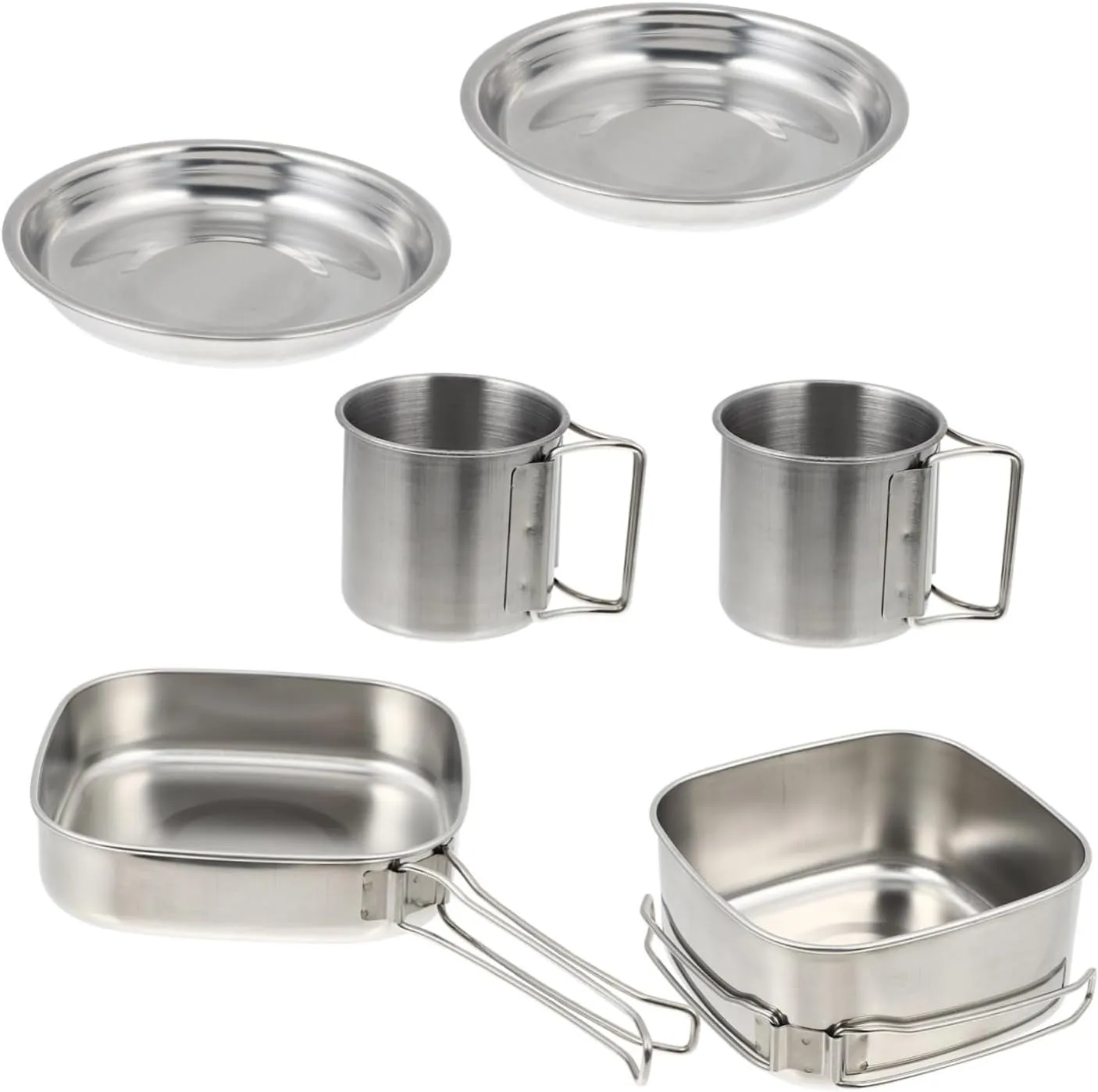 All-in-1 Camping Cookware Portable Outdoor Picnic Kitchenware Pot Pan Cups for Hiking