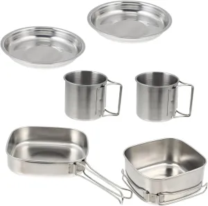 All-in-1 Camping Cookware Portable Outdoor Picnic Kitchenware Pot Pan Cups for Hiking