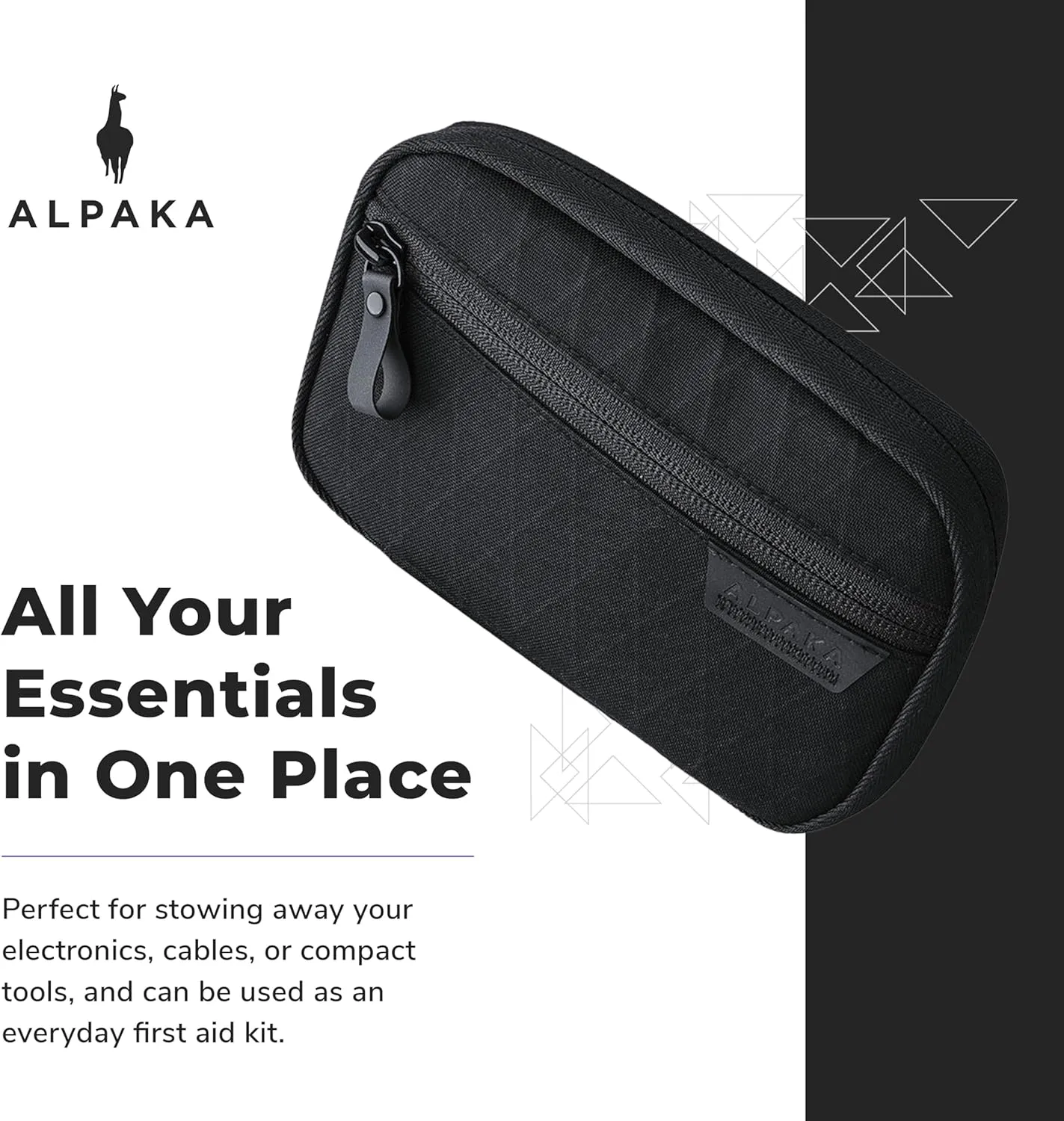ALPAKA Admin Pouch - Small Organizer Pouch for Electronics and Cables - Compact Tool Pouch - Quality, Weatherproof X-Pac Fabric
