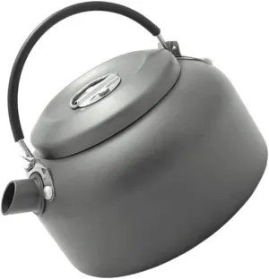Aluminum Alloy Water Kettle 0.8l Outdoor Camping Kettle with Screw Pattern Bottom for Even Heat Distribution